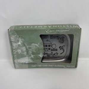 WILTON ARMETALE  Bless This House Tray 11” X 7” Metal Serveware